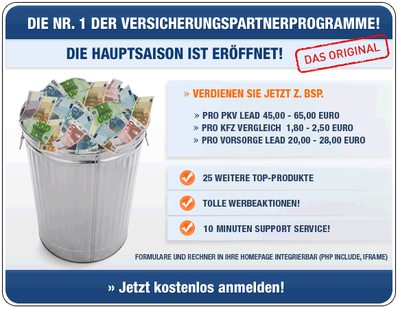 Versicherungen Partnerprogramm